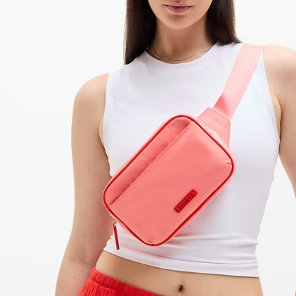 NEW Athleta All About Tipping Large Belt Bag (Mimosa Pink)